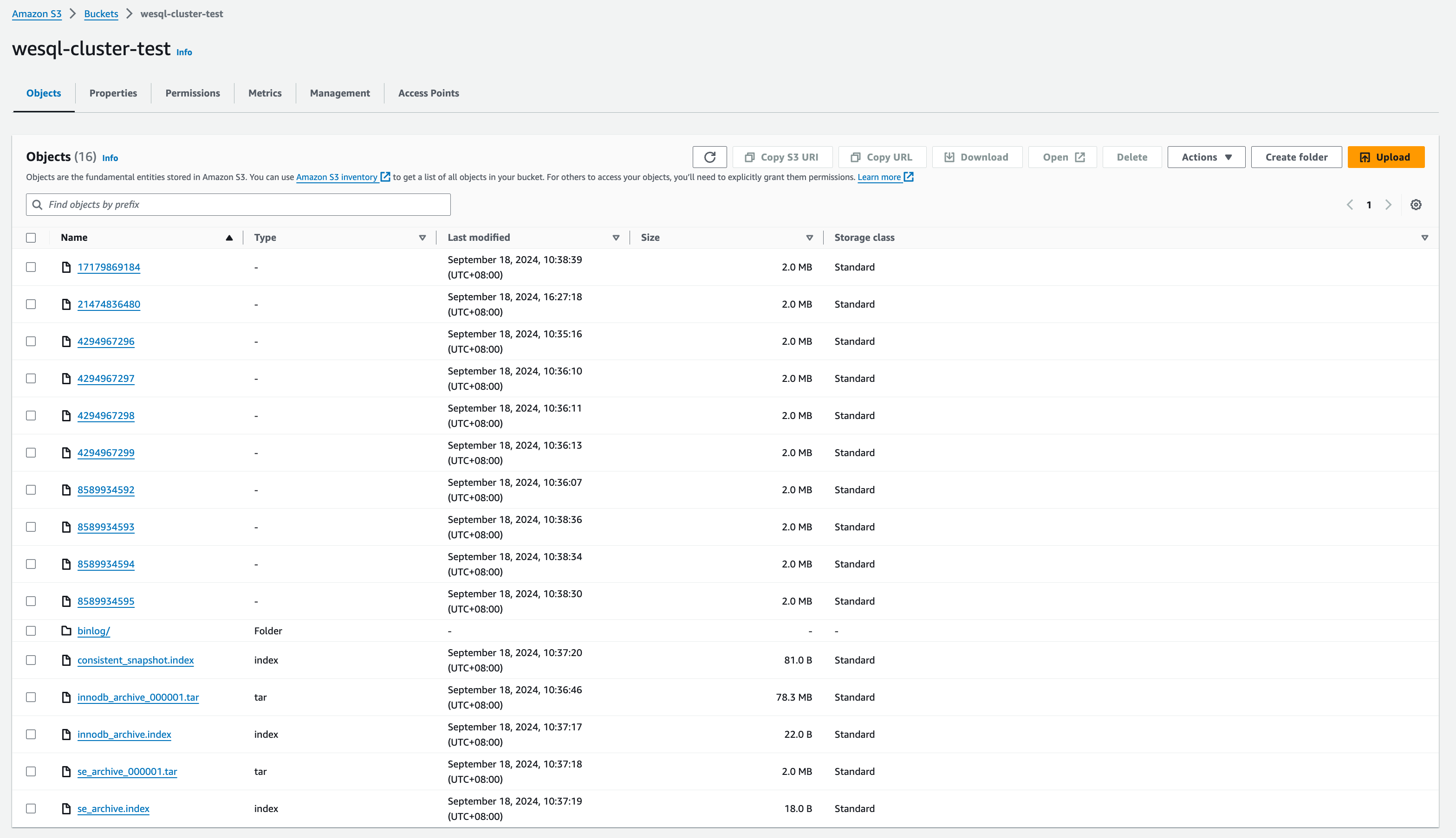 s3 dashboard